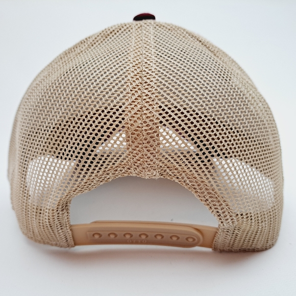 King Ranch Mesh Trucker Snapback Hat Cap Wine Embroidered - Picture 4 of 4